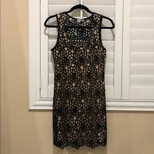 Black with nude lining dress